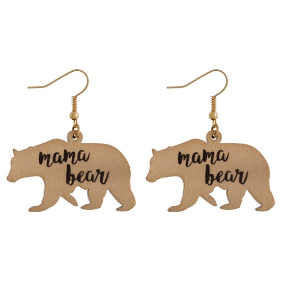 ONE BLESSED NANA Jewelry - NWT***BOUTIQUE***   MAMA BEAR EARRINGS